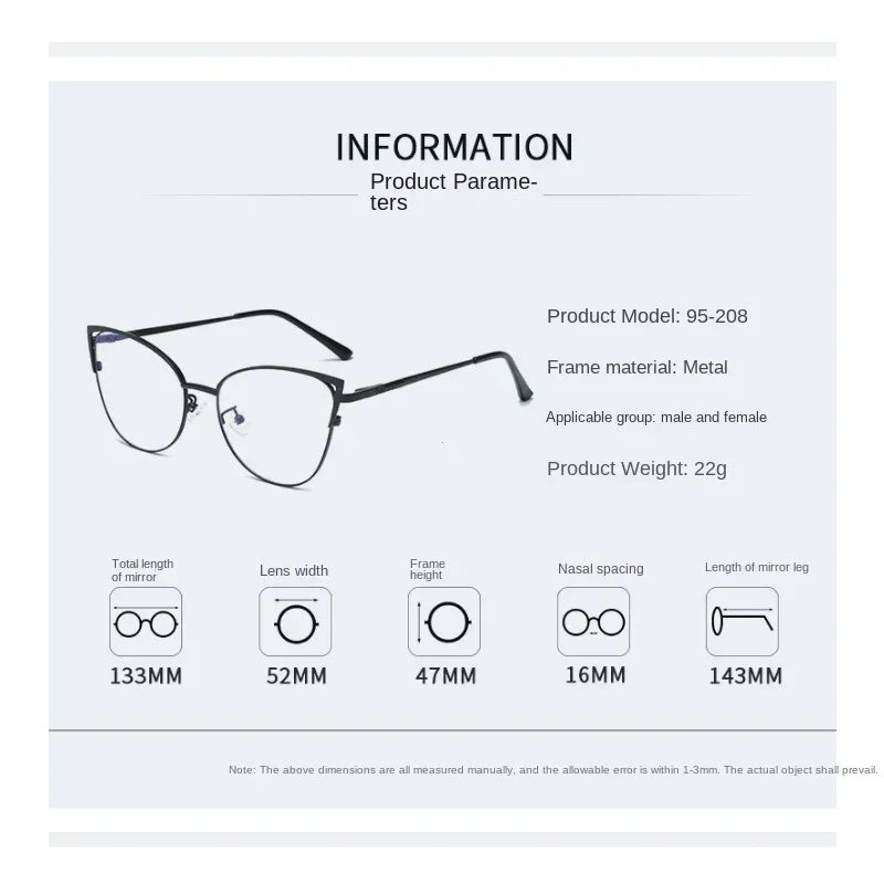 New Fashion Anti Blue Light Blocking Glasses Women Men Retro Cat Eye Frame Reading Computer Clear Lens Simple Female Eyeglasses