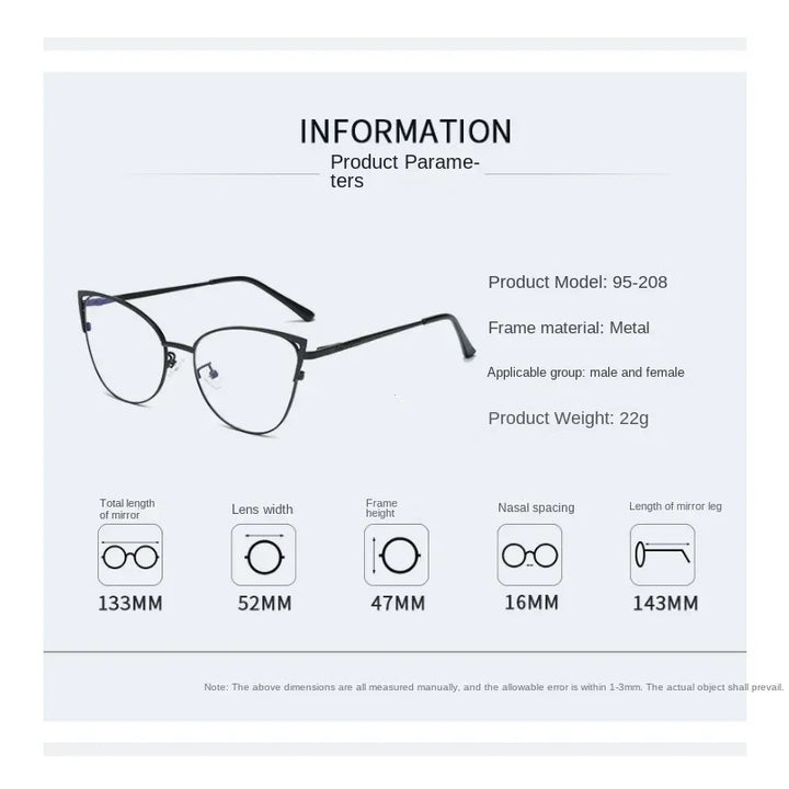 New Fashion Anti Blue Light Blocking Glasses Women Men Retro Cat Eye Frame Reading Computer Clear Lens Simple Female Eyeglasses