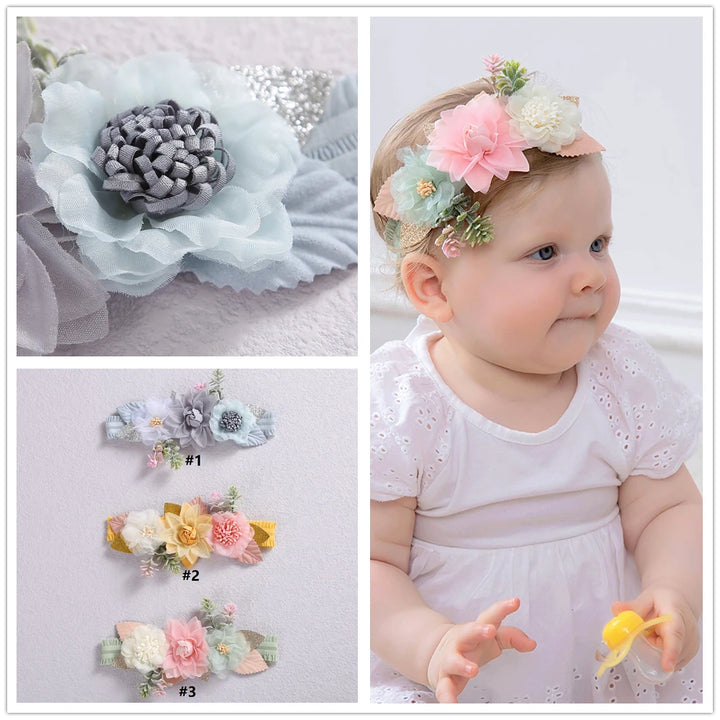 Baby Girl Headband – Elastic Floral Headwear