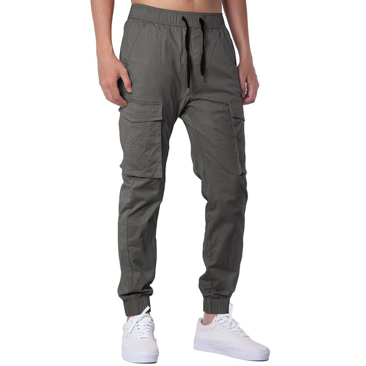 Color Mens Wide Leg Sweatpants Drawstring Pants Home Outdoor Breathable Cargo Pants Straight Casual Fashion Drawstring Trousers