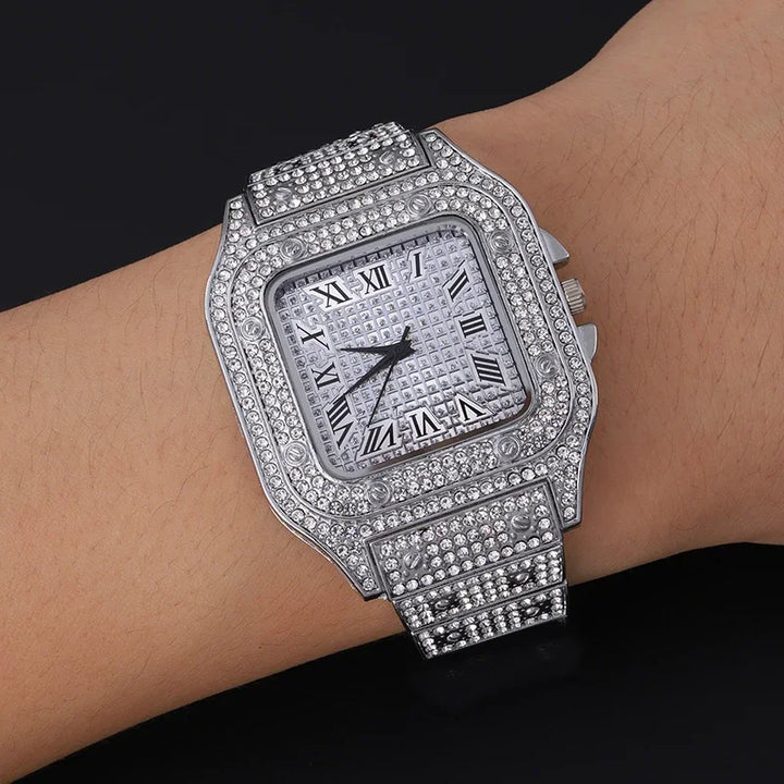 Fashion Mens Dainty Stainless Steel Watches Luxury Silver Quartz Wristwatch Men Business Casual Watch