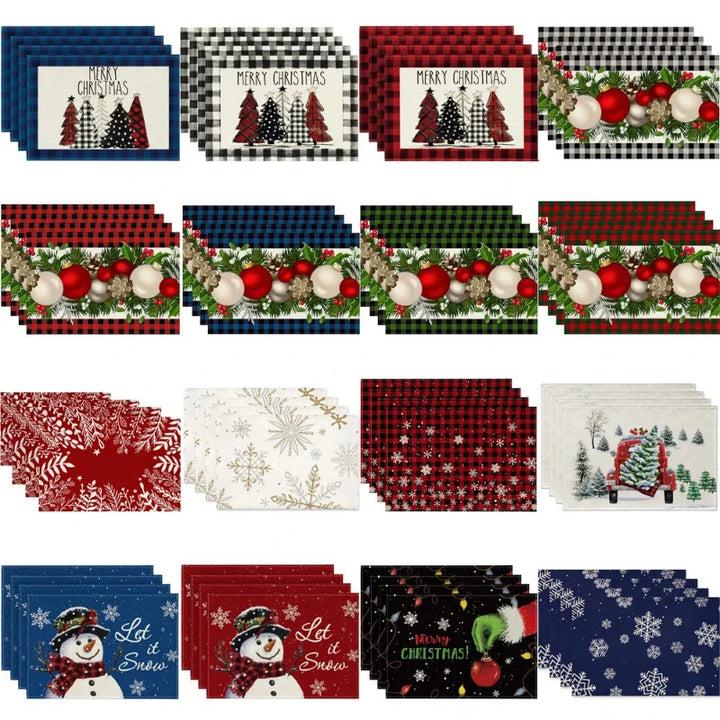 Christmas Placemats – Buffalo Check Plaid Set