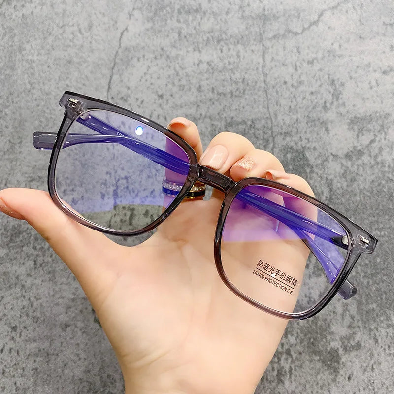 Black Computer Glasses Frame Women Men Anti Blue Light Square Rectangle Eyewear Blocking Glasses Optical Spectacle Eyeglass