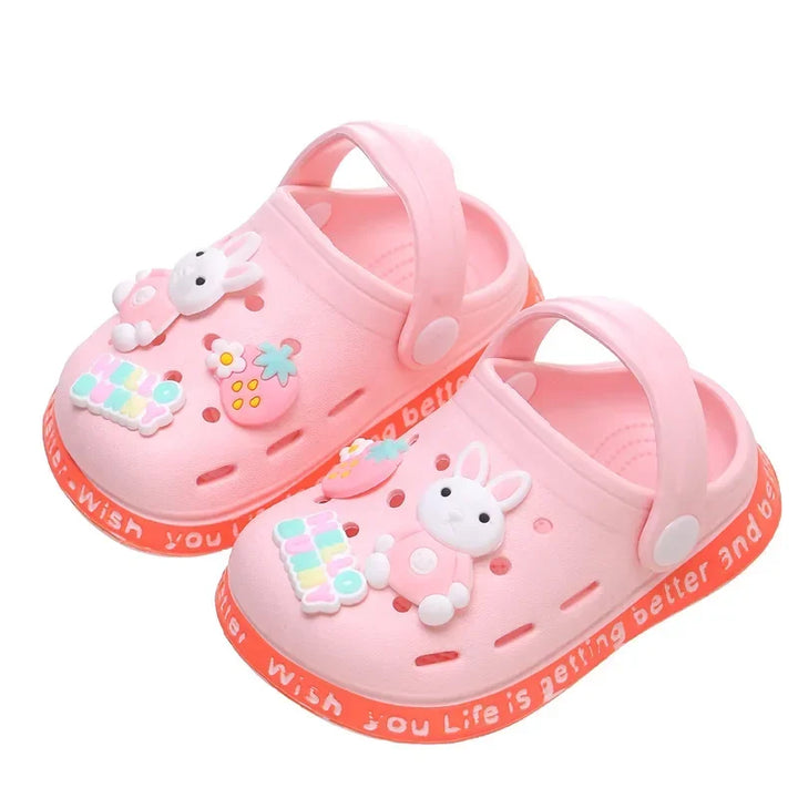 kids baby Girls Summer Sandals: Soft Sole Toddler children Indoor Slippers Cartoon Boys Breathable Hollow Shoes