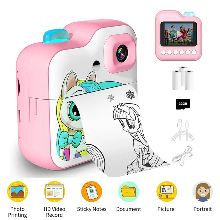 Mini Instant Print Kids Camera – Inkless Digital Toy