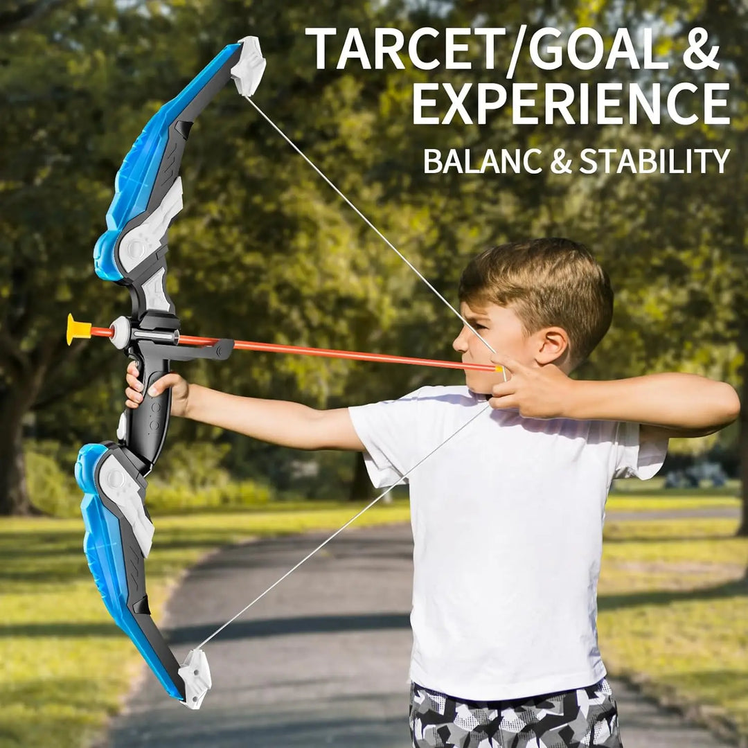 LED Light Up Kids Bow & Arrow Set with Target & Quiver