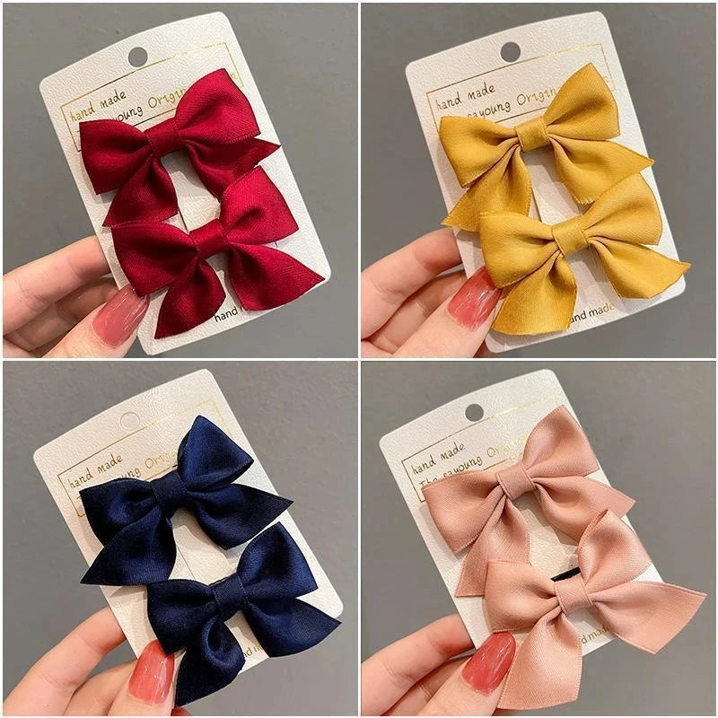 Bow Hair Clip Set – Elegant Flower Design