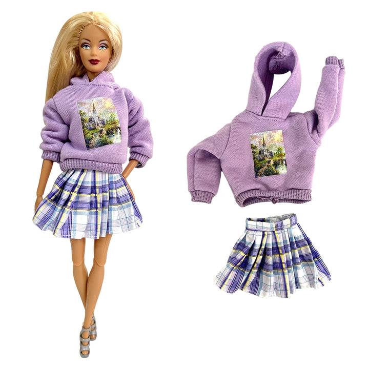 Fashion Skirt Set for 1/6 Doll – Casual Dollhouse Outfit