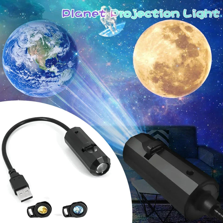 Drop Shipping Mini USB Moon Light Projector Led Galaxy Lamp Night Light for Home Atmosphere Lighting Room Without AE Choice Mark