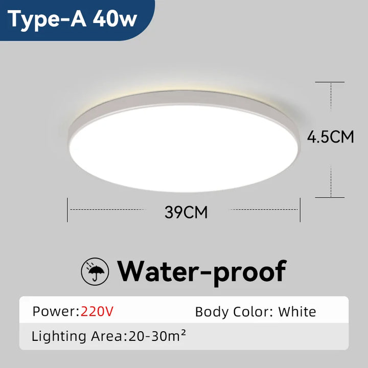 Modern Led Ceiling Lamp Ceiling Light Fixture Waterproof Bathroom Lights For Kitchen Bedroom Living Room Indoor Lighting 85-220V