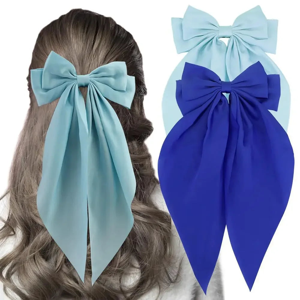 Elegant Bow Ribbon Hair Clip – Satin Bowknot Hairpin