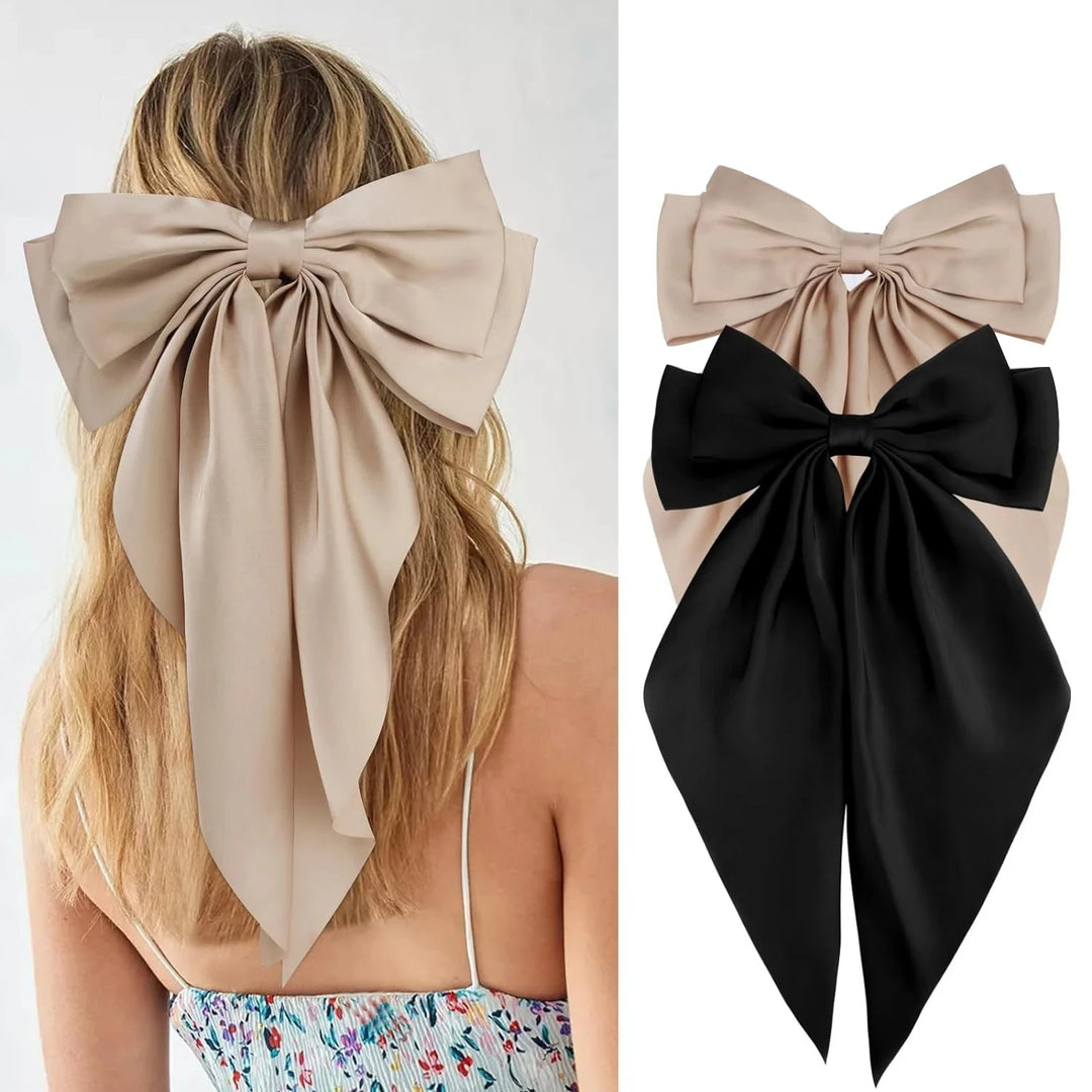 Elegant Bow Ribbon Hair Clip – Satin Bowknot Hairpin