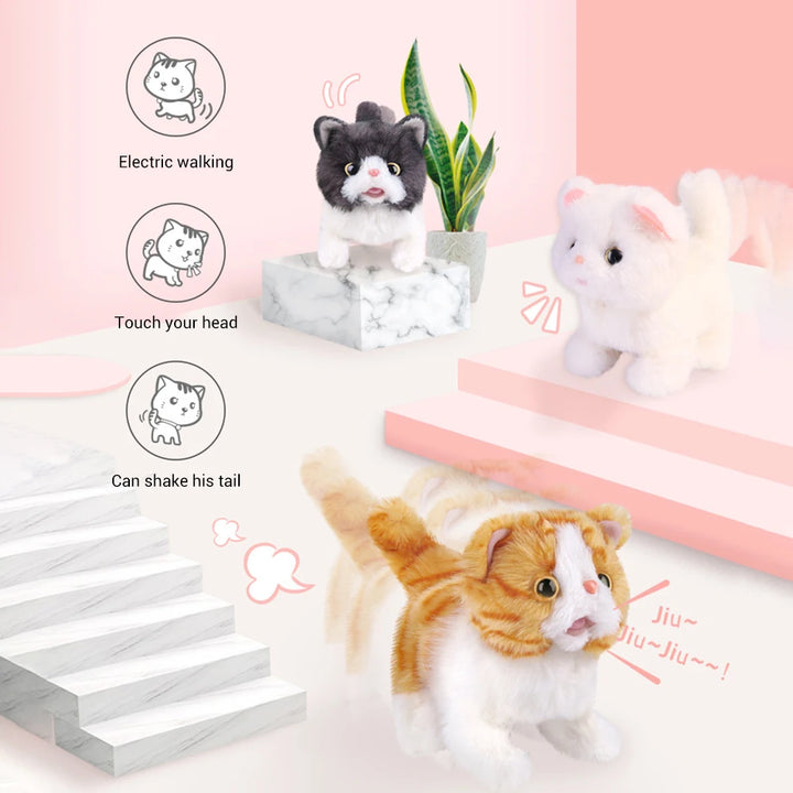 Electric Kitty Plush Toy – Walking & Crying Simulation Cat