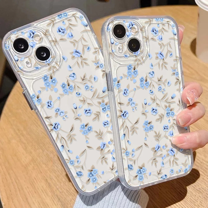 Flower Clear Case For Samsung A55 A54 5G A15 A53 A52 A33 A34 A35 A25 A32 A14 A71 A72 S23 Plus S22 S21 S20 FE Soft Silicone Cover