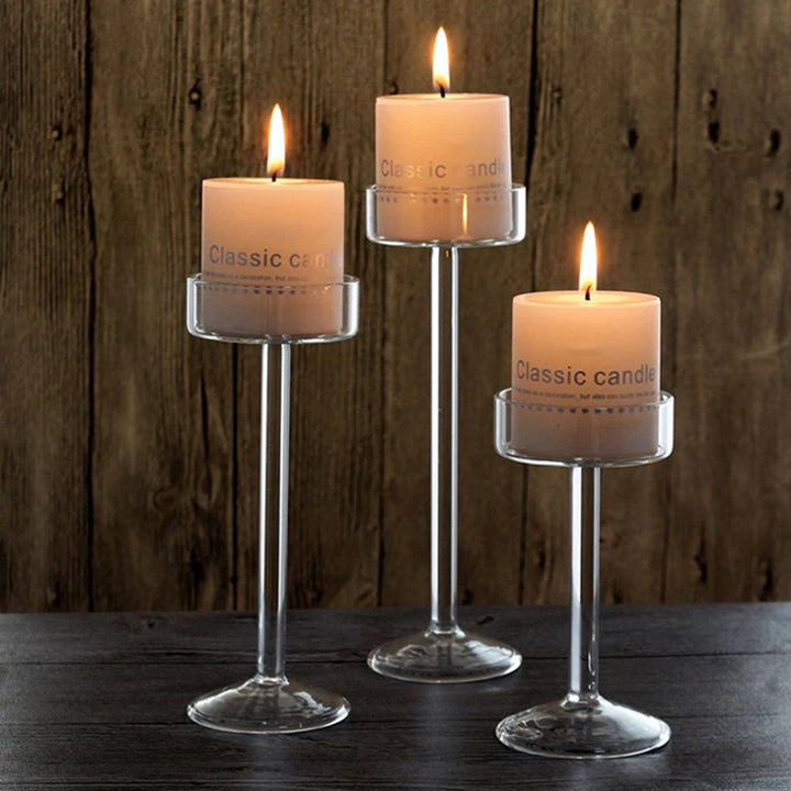 Glass Candle Holder Set – Tealight Home & Party Decor