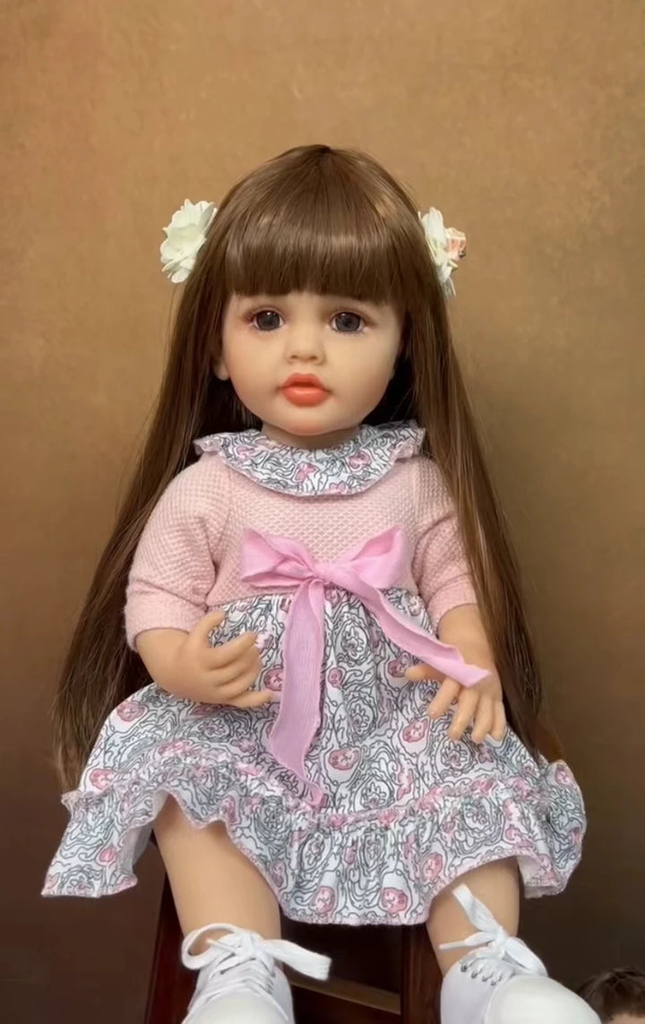 Lifelike Reborn Dolls Realistic Full Silicone Baby Bebe Vinyl 50CM Newborn Girl Doll Princess Toddler Toy Gift