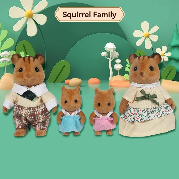 Forest Animal Family 1_12 Dollhouse Accessories Mini_yythk