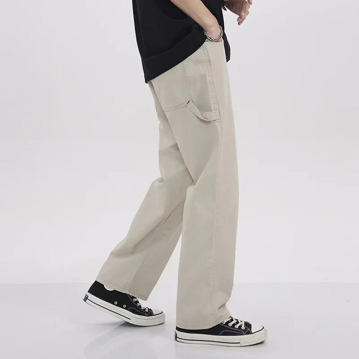 Fall Vintage High Street Jeans Baggy Straight-leg Hipster Cargo Pocket Long Pants Man Y2k Men’s Jeans