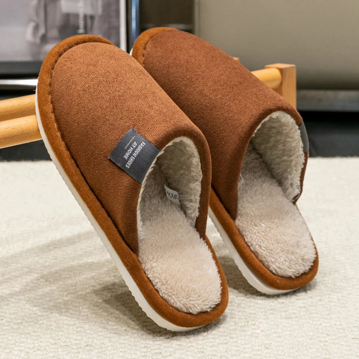 New Trend Winter Couple Indoor Non-slip For Men Women Flip Flops Warm Slippers Home Slides Casual bedroom Soft Comfort Shoes