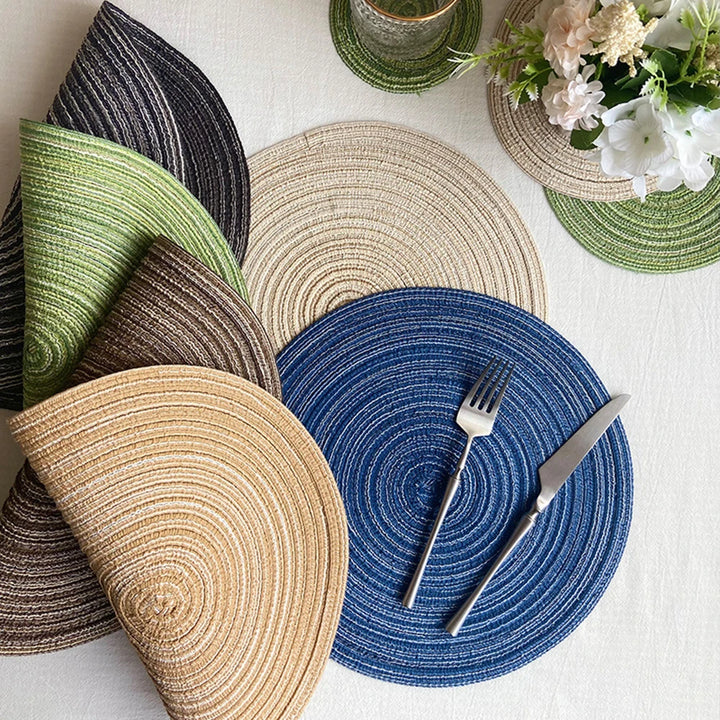 Round Table Mats – Woven Ramie