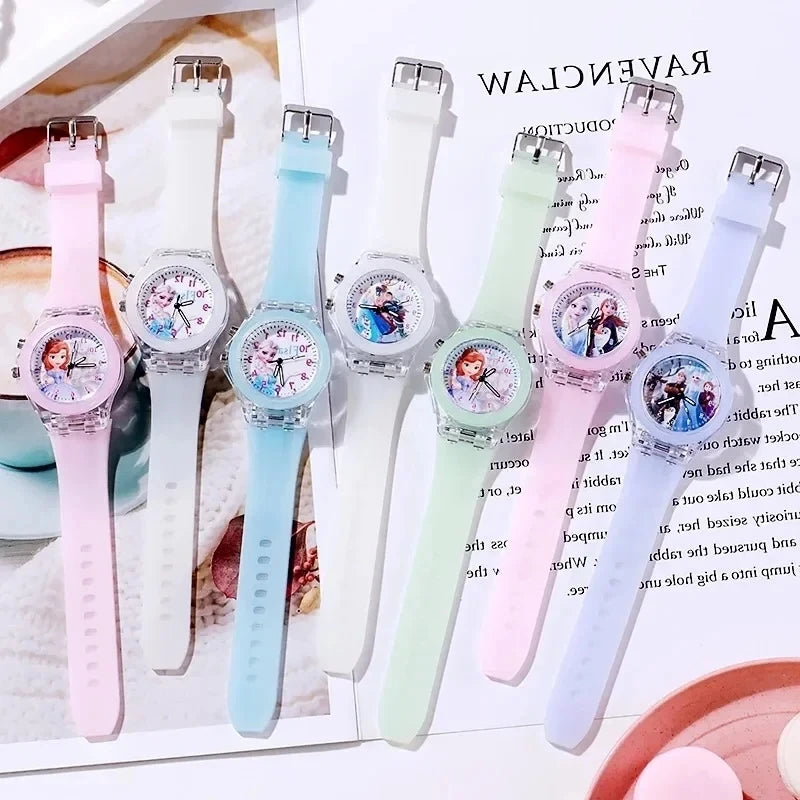 MINISO Disney Frozen LED Watch - Glowing Kids Quartz Wristwatch