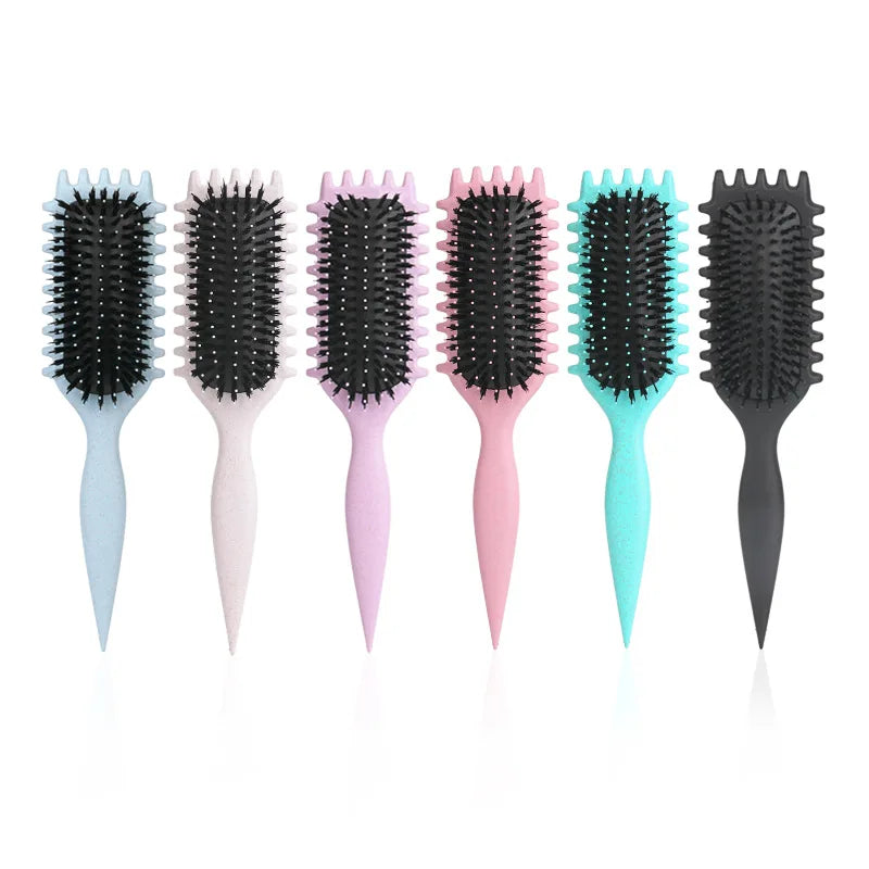 Women's Hair Comb Hollow Shaped Curly Hair Comb Multi Functional Scalp Massage And Anti-static Fluffy Hair Brush Hairstyle Tools