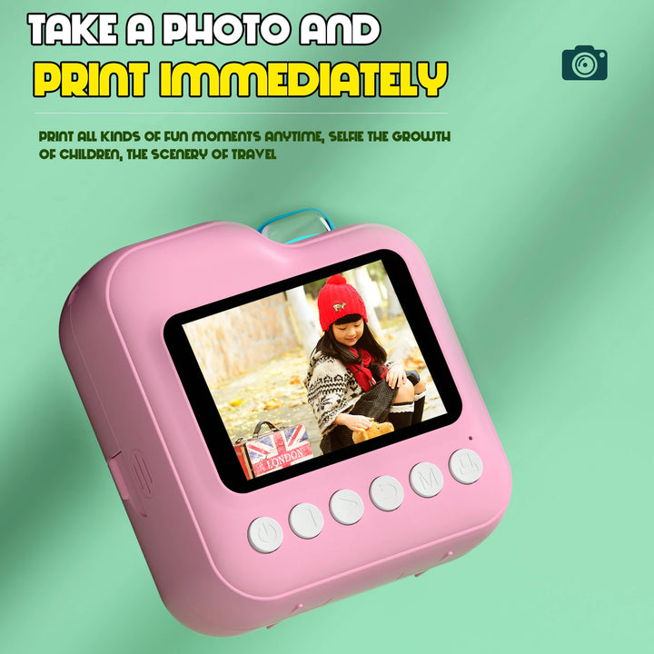 Mini Instant Print Kids Camera – Digital Photo & Video Toy