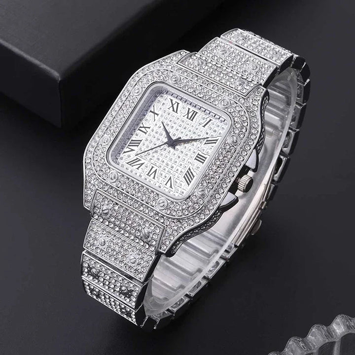 Fashion Mens Dainty Stainless Steel Watches Luxury Silver Quartz Wristwatch Men Business Casual Watch