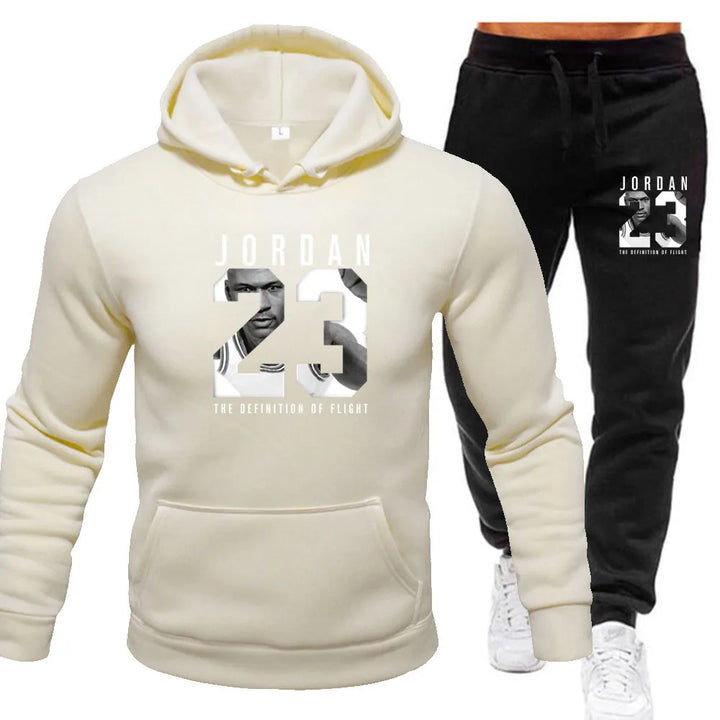 New Men's Sets Spring Autumn Hoodie and Pants 2 Pieces Casual Tracksuit Male Brand Running Jogging Sportswear Suit