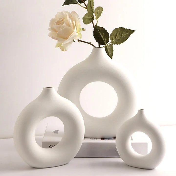 Nordic Plastic Flower Vase – Stylish Home & Wedding Decor