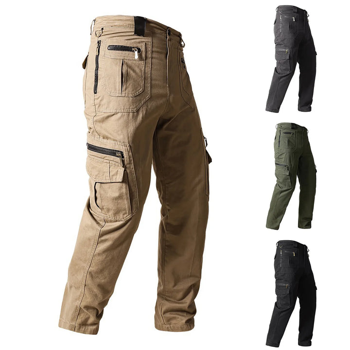 Mens Multi Pocket Outdoor Sports Pant Simple Solid Cargo Pants Fashion Casual Loose Trouser Drawstring Pantalones De Hombre 2024