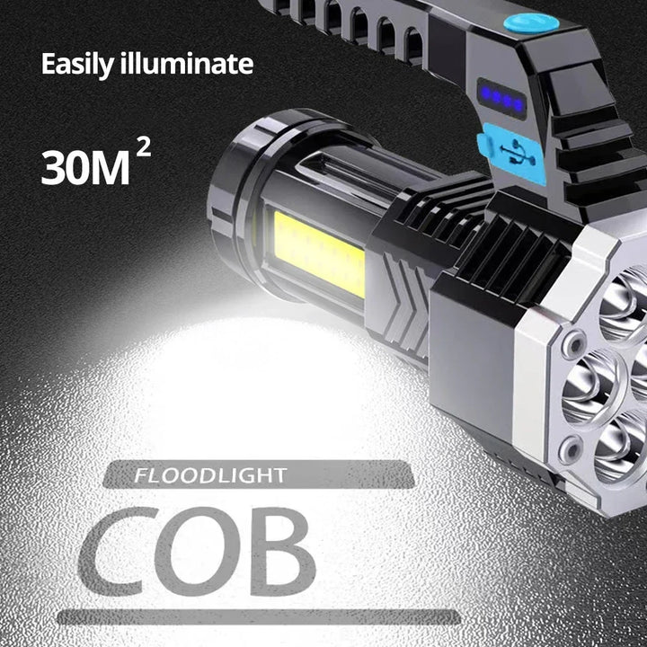 High Power Rechargeable LED Camping Flashlight