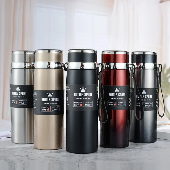 1000ml Stainless Steel Thermal Water Bottle - Leak-Proof Flask