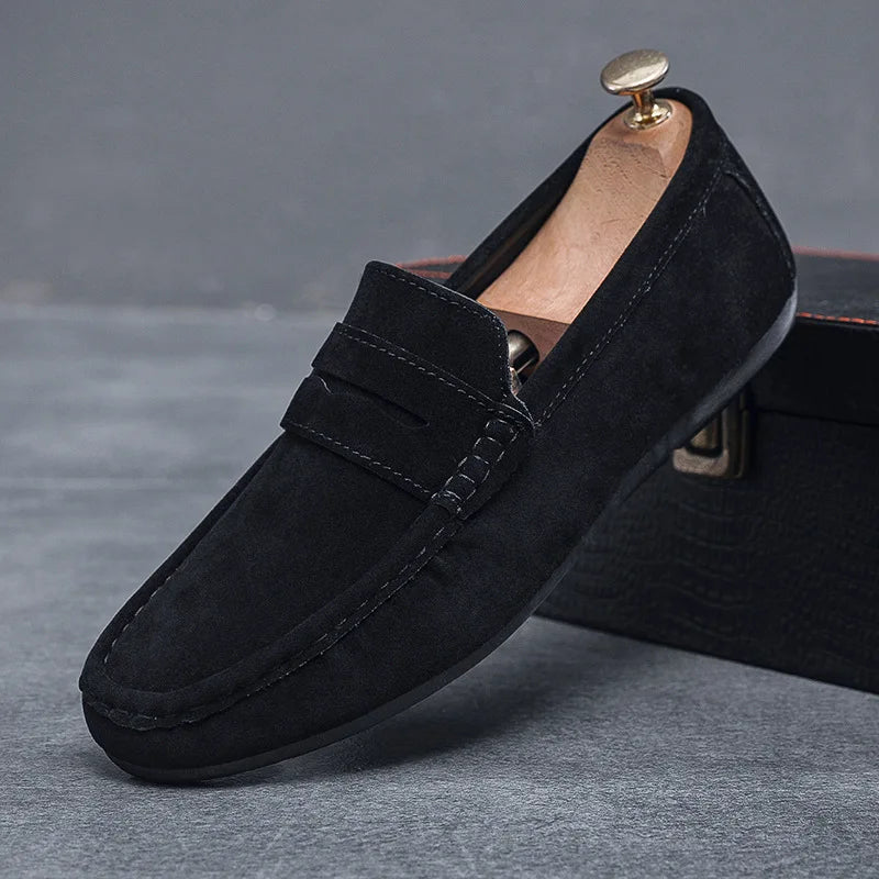 Men's Loafers, Lightweight and Breathable Casual Shoes, Mens Flat Driving Shoes, Soft Sole Slip-on Business Shoes, Moccasins