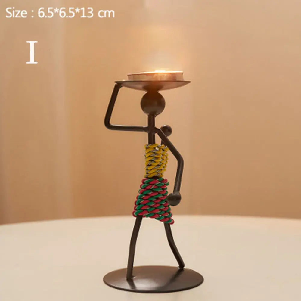 Abstract Iron Candle Holder