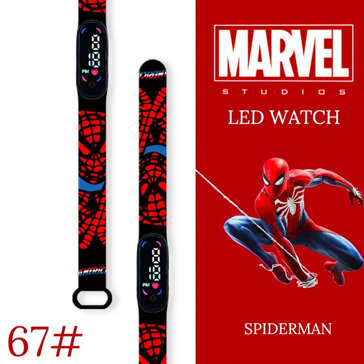 MINISO Spiderman Kids Digital Watch - Waterproof LED Sport Wristband