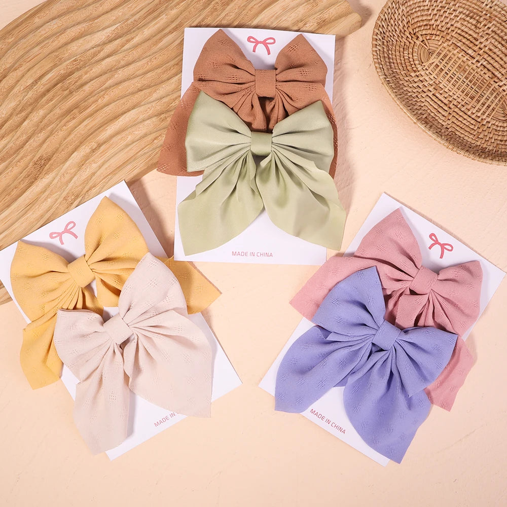 Sweet Print Bow Hair Clips – Summer Accessories