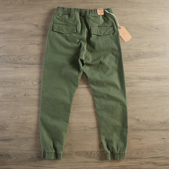 American Retro Cargo Pants – Men's Cotton Straight Trousers