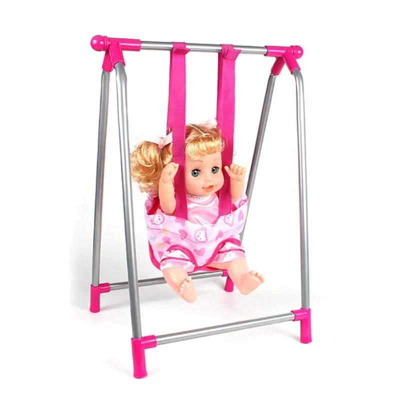 Doll House Furniture Set – Rocking Chair, Swing Bed & Dining Chair