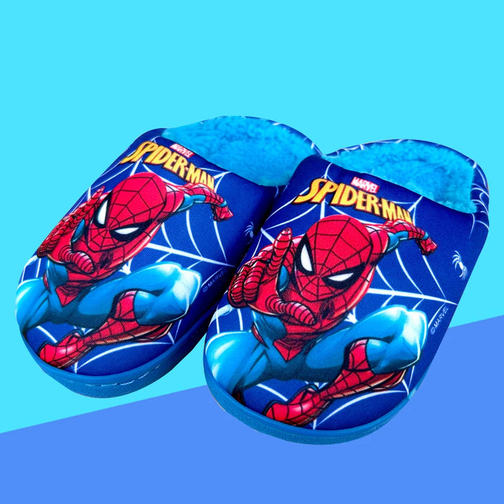 New Spring Autumn Winter Kids Shoes Boy blue Spider Warm Slippers Children Christmas Slippers Pantoufle Enfant Baby Shoes