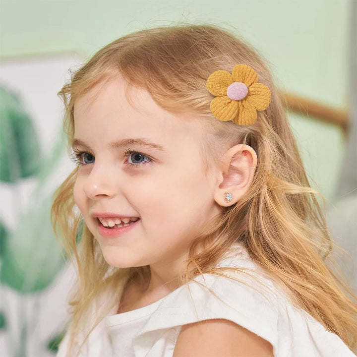 Children's Flower Hair Clip Set