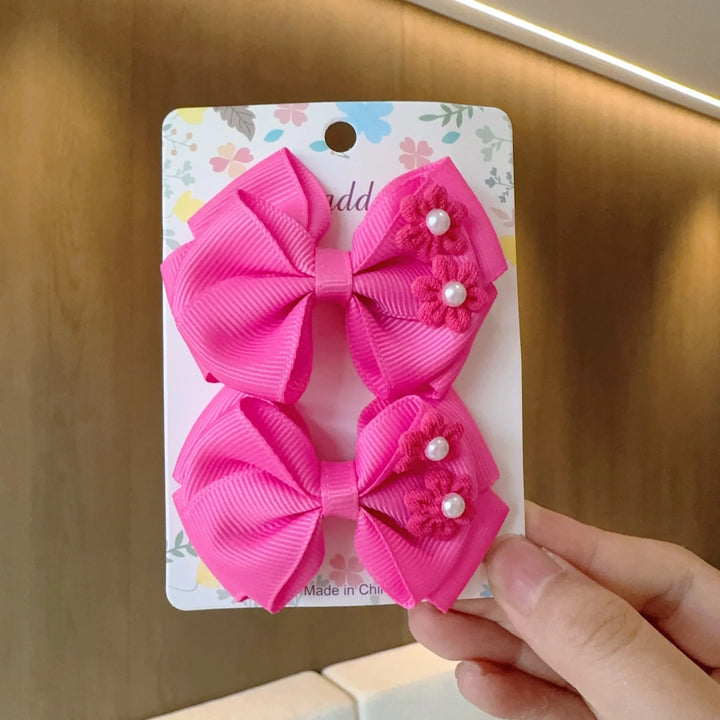 Baby Hair Bows – Ribbon Bowknot Clips