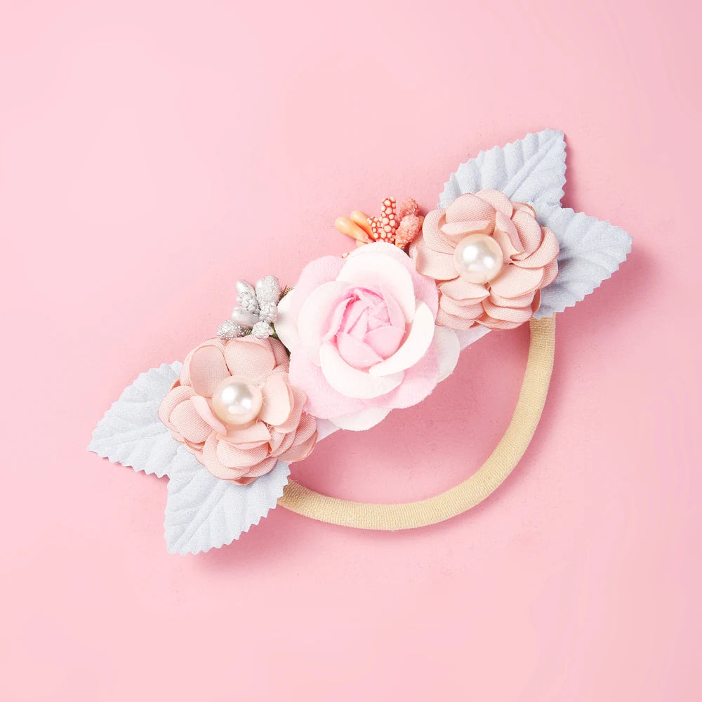 Baby Girl Headband – Elastic Floral Headwear