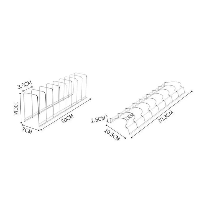 Dish Storage Rack Kitchen Utensils Drainer Rack Bakeware Rest Lid Organizer For Cabinet Home Pantry Dining Room Kitchen Utensils