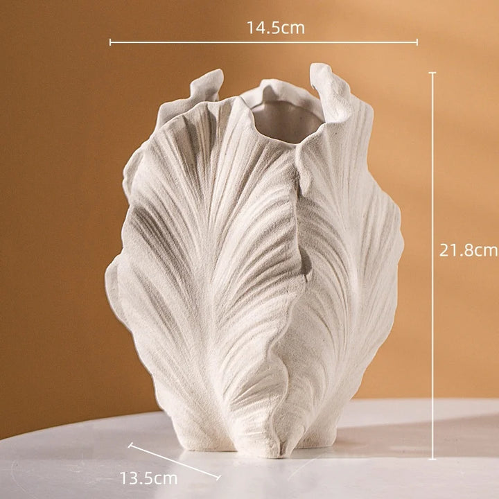 Irregular Wrinkle Ceramic Vase – Artistic Home Decor