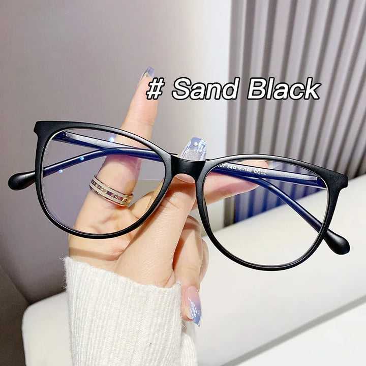 New Fashion Glasses for Women Retro Transparent Glasses Anti Blue Light Eyeglass Frame Luxury Brand Design Four Seasons Spectac