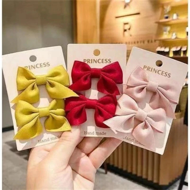 Bow Hair Clip Set – Elegant Flower Design