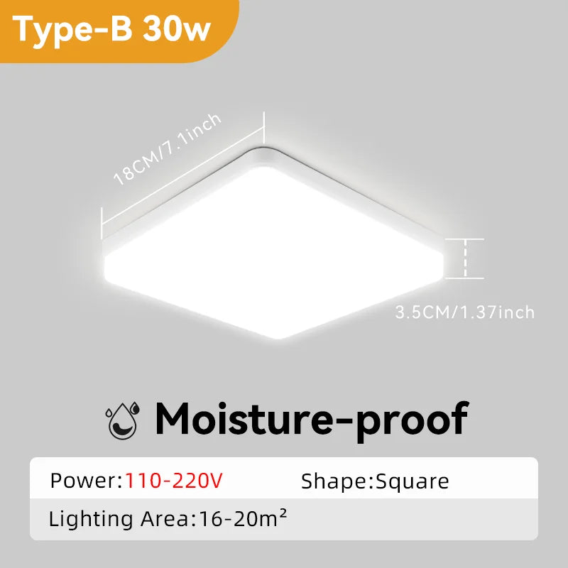 Modern Led Ceiling Lamp Ceiling Light Fixture Waterproof Bathroom Lights For Kitchen Bedroom Living Room Indoor Lighting 85-220V