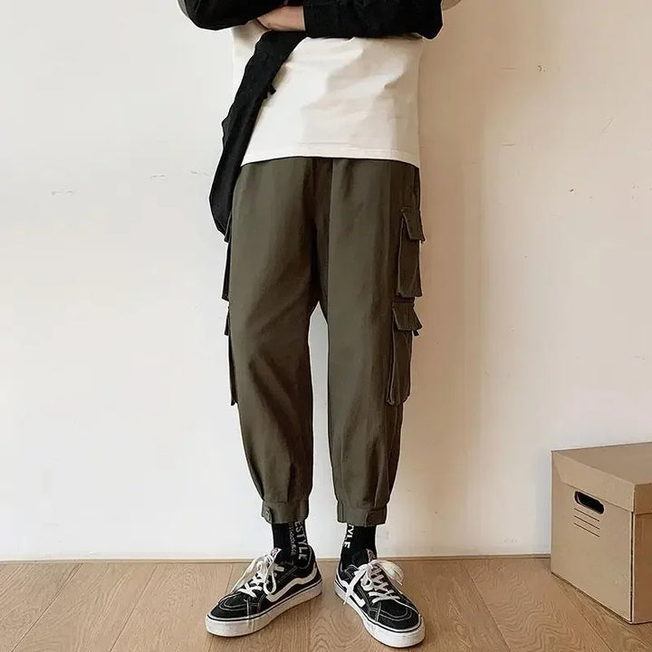 Black Autumn Outdoor Harem Hiking Men's Cargo Pants Male Trousers Clothing Baggy Street Large Size Aesthetic High Quality Slacks