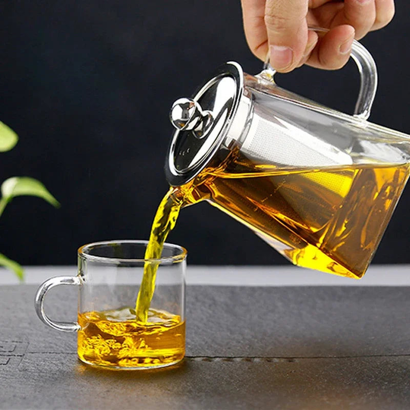 Glass Teapot with Infuser – Elegant Tea Set Kettle